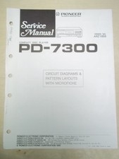 Pioneer Manuale di Servizio~Lettore CD PD-7300~Originale~Riparazione