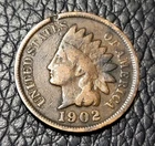 1902  Indian Head One Cent Coin