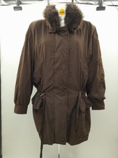 Vintage Jobis Lambs Wool Lined Brown Coat, Size 10