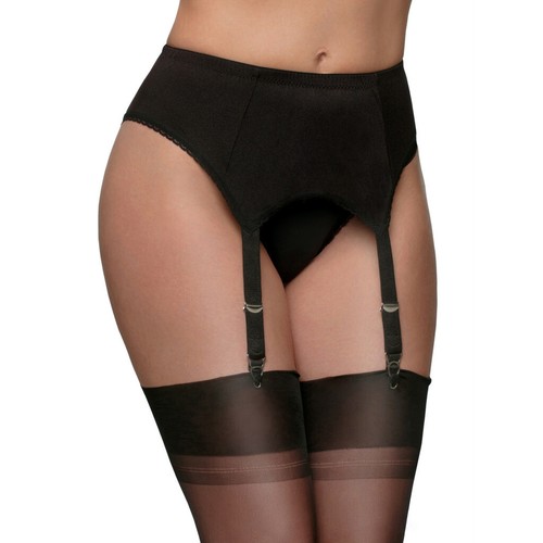 Nylon Dreams 4 Strap All Plain Satin Garter Belt, Vintage Style Suspender Belt - Picture 2 of 10