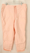 J Crew Tie-Waist Camp Pant High Rise Elastic Back Waist Pink XL New  14034