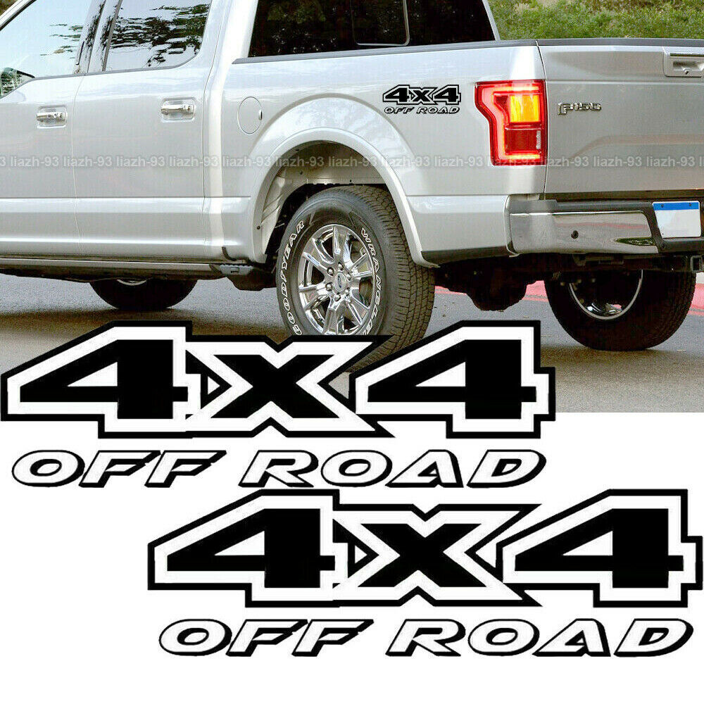 4X4 Off Road Rear Trunk Side Fender Truck Decal Stickers Auto Accessories Black