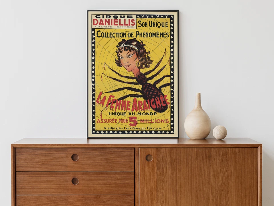 Spider Women Circus Sideshow Poster, French Poster Paris, Wall Art Print - Image 2 of 4