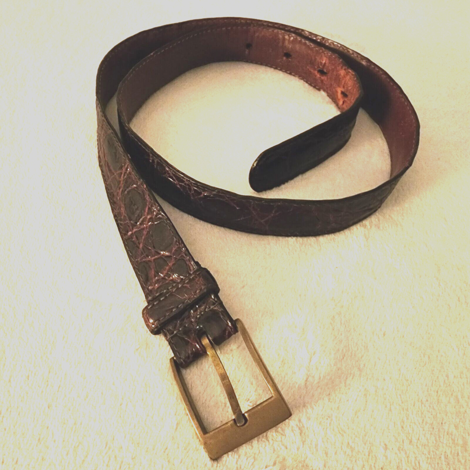 Vintage Brooks Brothers Belt Mens Brown Alligator 30 … Gem