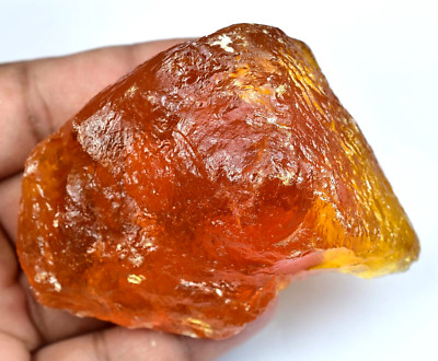 263.70 CT Natürlich Baltisch Karamellbonbon Ei Eigelb Bernstein Facettiert Rough