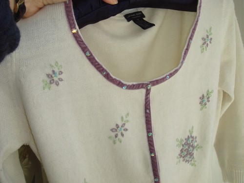 Women's Vintage Jane Doe Collection Top Embroidery Flowers Jumper Sweater Medium - Picture 8 of 12