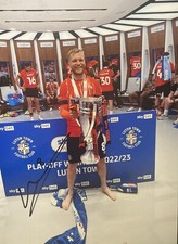 Hand Signed Luke Berry A4 Photo Luton Town + Coa