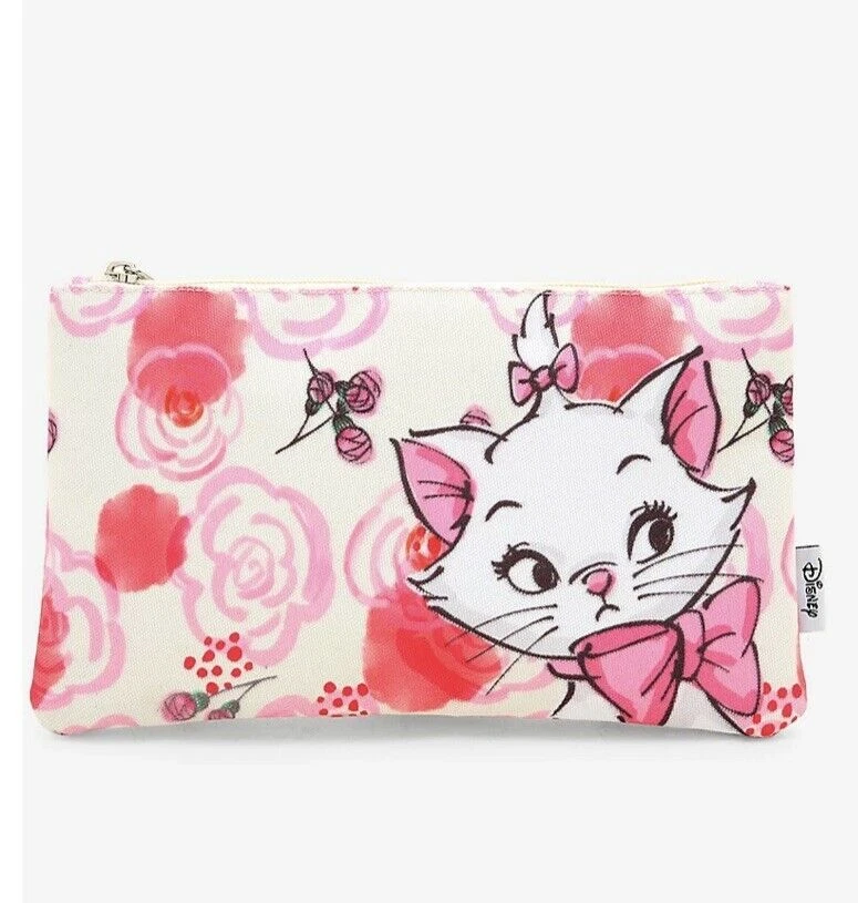 Loungefly Disney Aristocats Floral Cosmetic Bag Pencil Pouch Marie