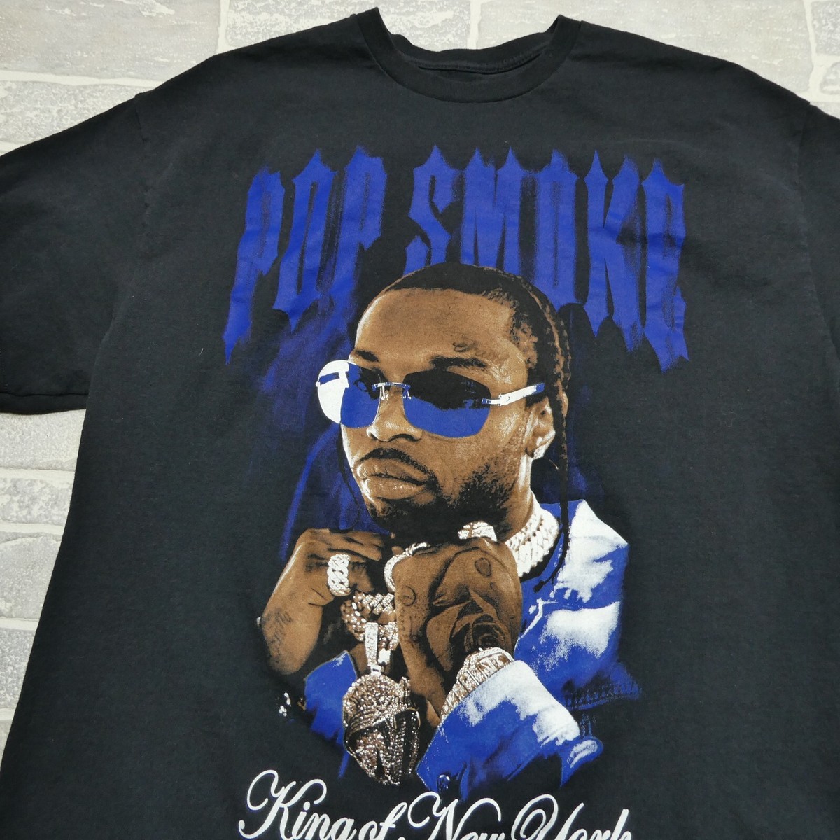 Pop Smoke Rap T Shirt Adult XL King of New York Short Sleeve