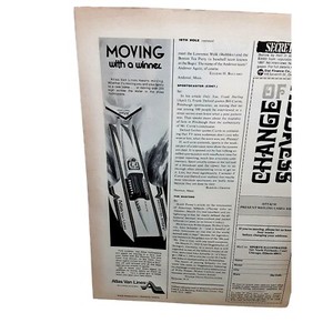 1974 Atlas Van Lines with Atlas Hydroplane Original Print ad 70s