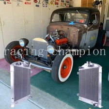 For 1932 Ford Chop Hot Rod w/Chevy Engine 3Row 20"High Radiator Aluminum