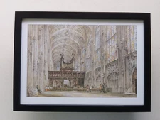 'King's College' - Cambridge - Chapel Interior print  FRAMED