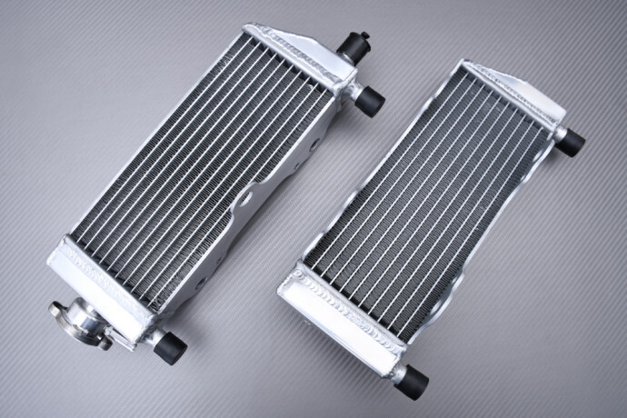 Radiateurs eau AVDB anti surchauffe en alu pour réparer le système thermique de Yamaha YZ 250