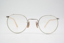 Vintage Glasses FULVUE PAT 0 Silver Brown Oval Eyeglass Frame