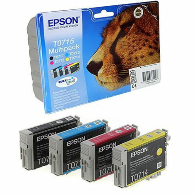 Original Epson T0715 Multipack Tinte Epson Stylus BX300F CX4300 D120 D78 D92 TO715