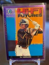 2022 Bowman Hi Fi Futures #HIFI-8 CJ Abrams Purple MOJO REFRACTOR #'d 222/250