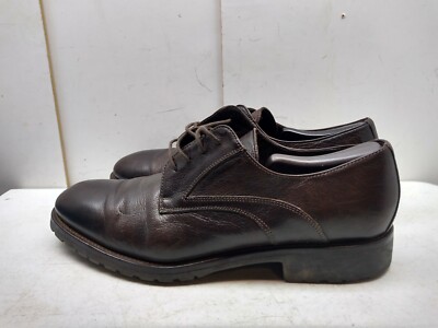 Johnston Murphy Italy Brown Leather Oxford Plain Toe Dress  display picture 3