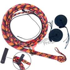 Kangaroo Double Belly Leather Stock Whip 10 Feet Long 16 Plaits Heavy Bull Whip