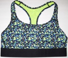 NWT VICTORIA'S SECRET SMALL BLUE TRIANGLE GEOMETRIC PLAYER RACERBACK SPORTS BRA