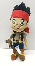 Muñeco de peluche Jake y los piratas del País de Nunca Jamás 14" de alto Disney Store Pirata y espada
