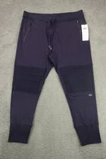 Alo Yoga Joggers Mens XXL Blue Technical Moto Lounge Fleece Relaxed NEW
