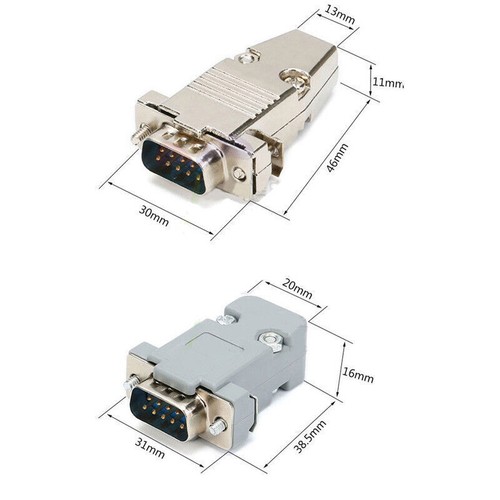9 Pin Soldering Adapter Connector Serial DB9 RS232 Male/Female Plug Shell - Picture 4 of 12