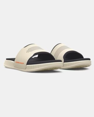 New Under Armour UA Ansa Elevate White Slide Sandals - Sz Women 6.5 / Men 5 NWT