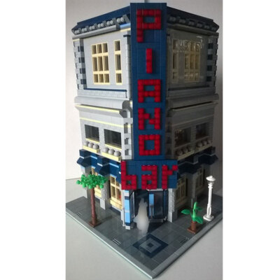 Modular Building: Piano Bar with Details Interior 3116 Pieces Build New