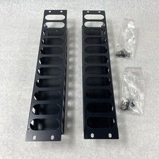 Lot of 2 Unbranded 19" Mountable Sturdy Steel Cable Manager w/ Screws