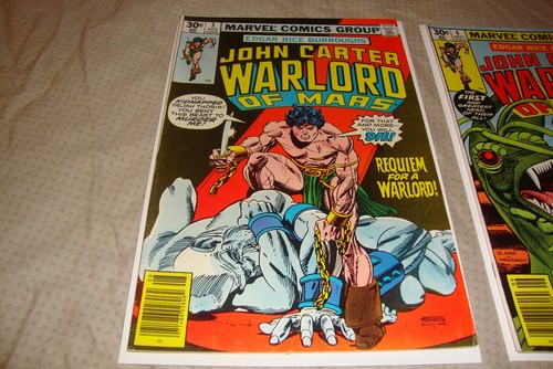 John Carter Warlord Of Mars #1-4 (1977) Bronze Age Marvel Comic Lot Of 2 FN/VF - 第 5/10 張圖片