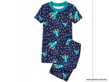 NEW GYMBOREE Boys ROCKET Gymmies Pajamas Sleepwear Glow in the Dark SIZE 3