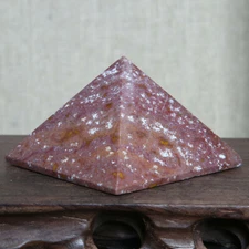 B3669-159gNatural Ocean Jasper Crystal Healing Reiki Energy Stone Carved Pyramid