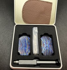 Fidget Slider Titanium Zirconium Layers w/ Stainless Steel Plates Haptic EDC