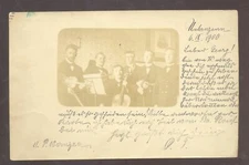 RPPC 1900 UNTERNTRENN GERMANY ORCHESTRA BAND REAL PHOTO POSTCARD