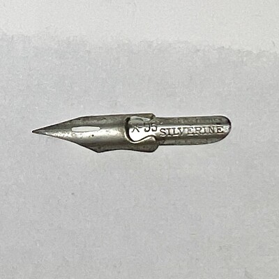 Vintage C. Howard Hunt Pen Co X-95 Silverine Pen Nib Calligraphy Antique Tip