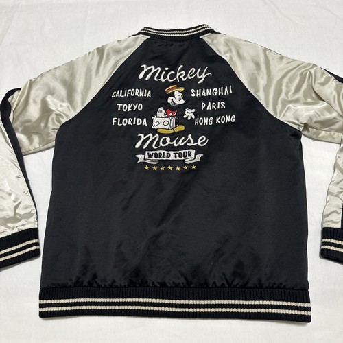 Uniqlo Disney Mickey Mouse World Tour' Bomber Jacket Unisex Kids Sz 11-12 Tokyo - Picture 11 of 15