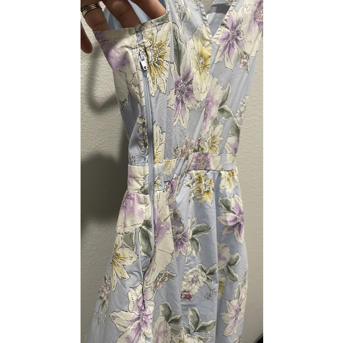 FRANCESCA'S Blue and White Floral Mini Dress Size S | eBay