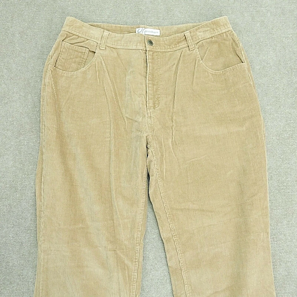 Dress Barn Corduroy Pants Trousers Women's 16 Beige Brown Bootcut Cotton - Image 2 of 4
