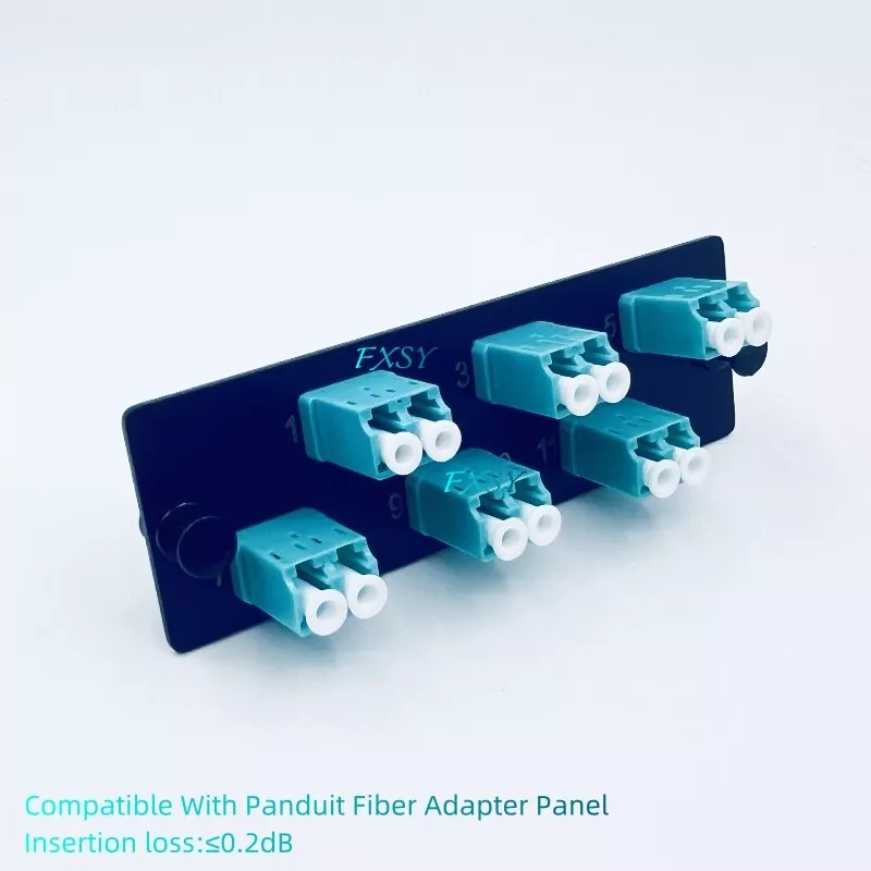Fiber Adapter Panel OM3/OM4 6 LC Duplex Adapters for data center cabling Rack - Image 4 of 4