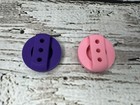 Winsee Airtag Dog Collar Holder 2 Pack for Apple GPS Tracker Pink&Purple Size L