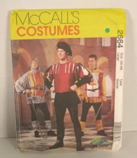 McCall's Costumes 2664 Medieval / Cosplay Doublet, Tabard Men's L (42-44) Uncut