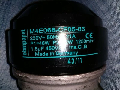 EBMpapst Motor M4E068-CF05-86 Emco Antrieb 230 V 1,5 uF Neu für Bodenkonvektor - Bild 1 von 4