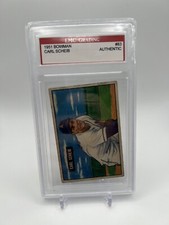 1951 Bowman Carl Scheib EMC Authentic Philadelphia Athletics 