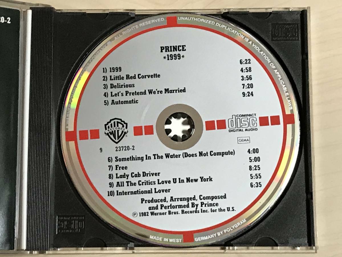 PRINCE 1999 1ST PRESS W Germany / JAPAN CD 38XP-105 OBI s7433 | eBay