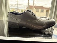 Men’s Dolce & Gabbana Grey Leather Dress Shoes. Size 7.5 And 40.5 EU/IT-US 8.5