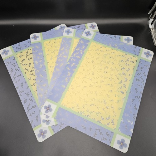 Pfaltzgraff Summer Breeze Frosted Vinyl Placemats 17”x 13” (set of 4)