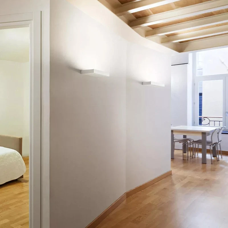 Lampada Soffitto Parete LINEA LIGHT REGOLO Bianco Plafoniera Applique Luce, fotografia 4 di 6