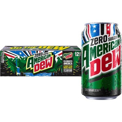 Mountain Dew Zero Sugar Soda, 12oz Cans (12 Pack) 12 Fl Oz (Pack of 12)