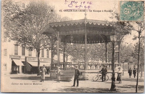 Carte Postale Ancienne Calais - Kiosque Jardin Richelieu 1905 - Voyagée