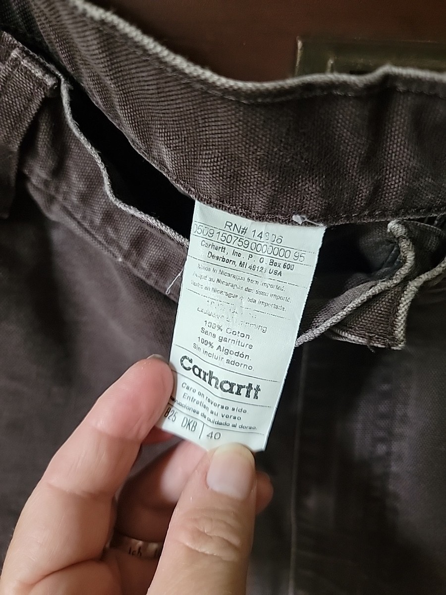 Vintage CARHARTT B25 Brown Duck Canvas Carpenter Work Shorts Mens